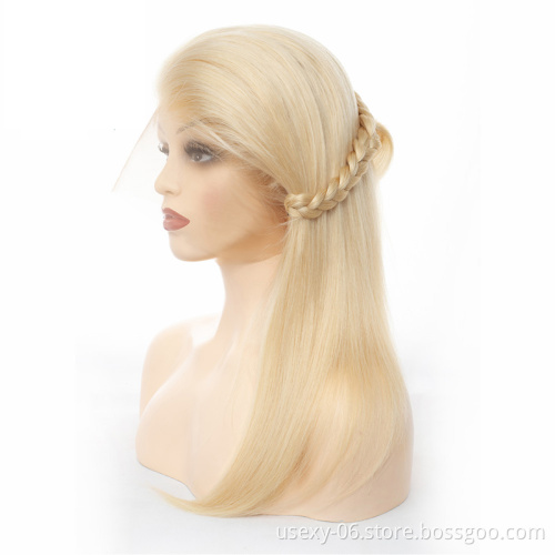 Wholesale 10A Grade 613 Virgin Hair Wig 613 Blonde Virgin Russian Hair Straight Wigs Human Hair Full Lace Wig